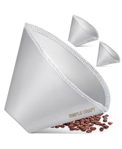 Многоразовый кофейный фильтр Zulay Kitchen Fine Mesh Stainless Steel Reusable Pour Over Coffee Filter (Size 4)