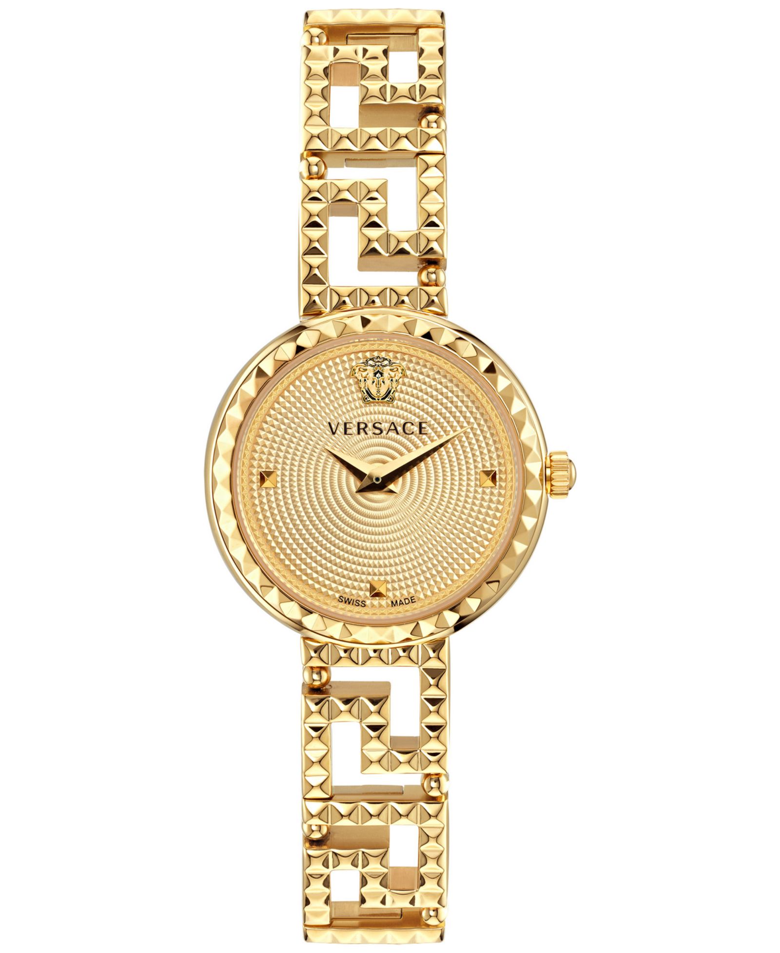 Женские часы Versace Swiss Greca Goddess Gold Ion Plated Stainless Steel Cut-Out, 28mm