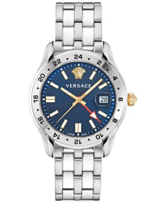 Мужские часы Versace Swiss Greca Time GMT, 41mm