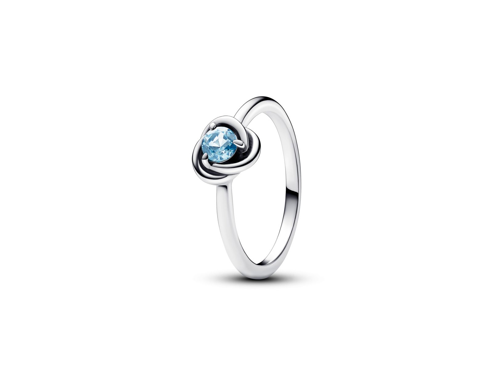 Pandora кольцо из стерлингового серебра с кругом и камнем на день рождения