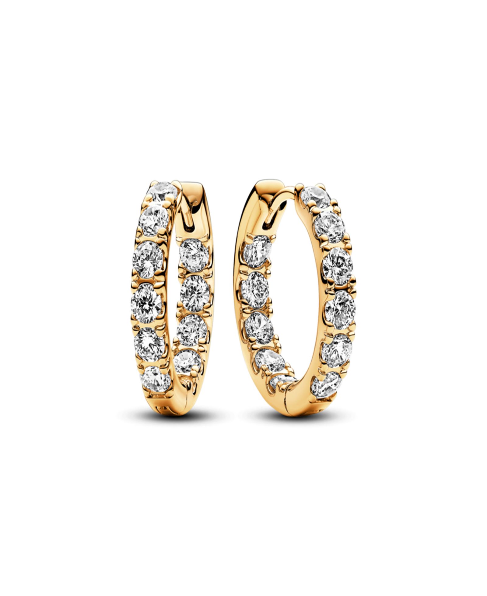 Серьги-кольца Pandora Cubic Zirconia Row Eternity