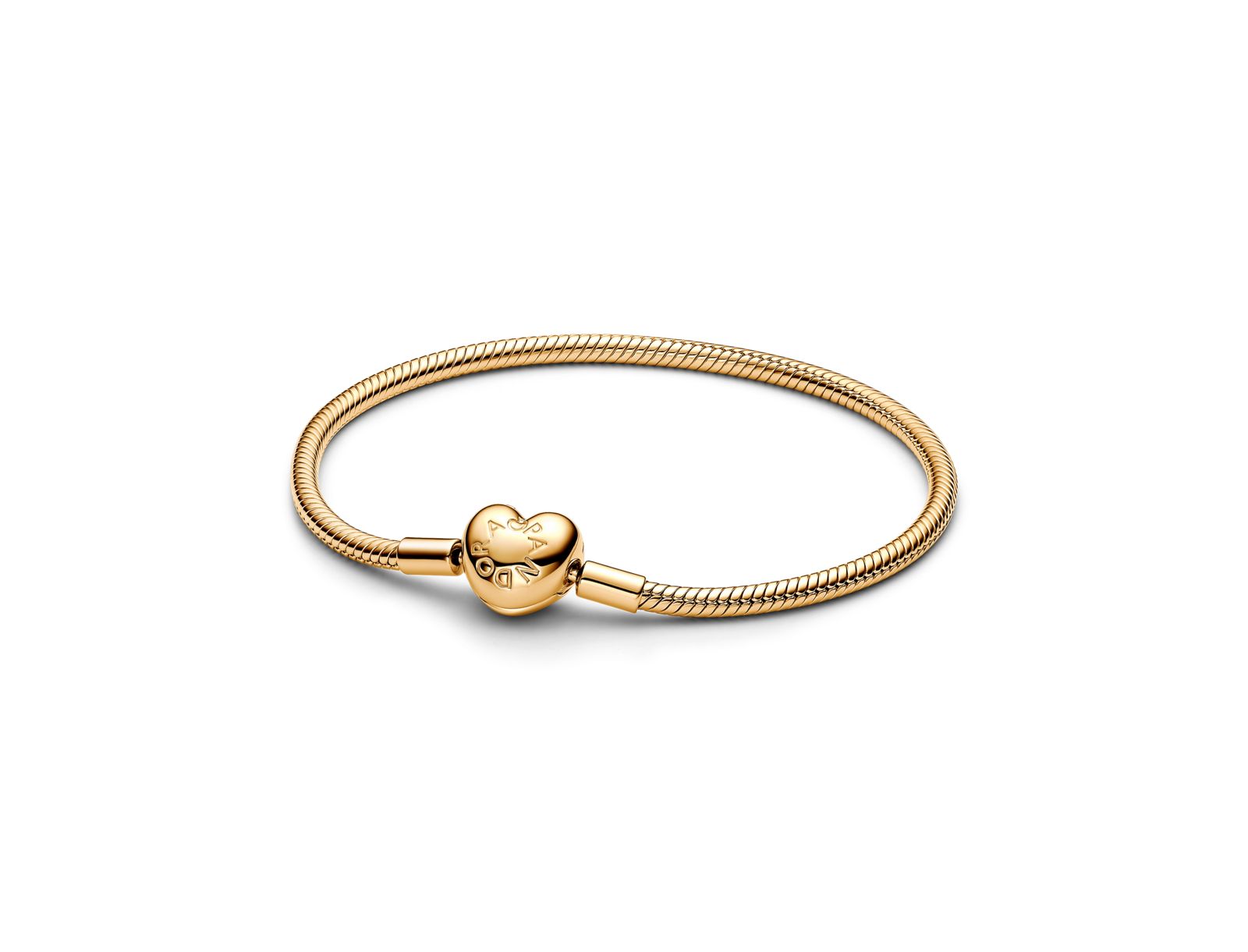 Браслет Pandora Gold-Plated Moments Heart Clasp Snake Chain