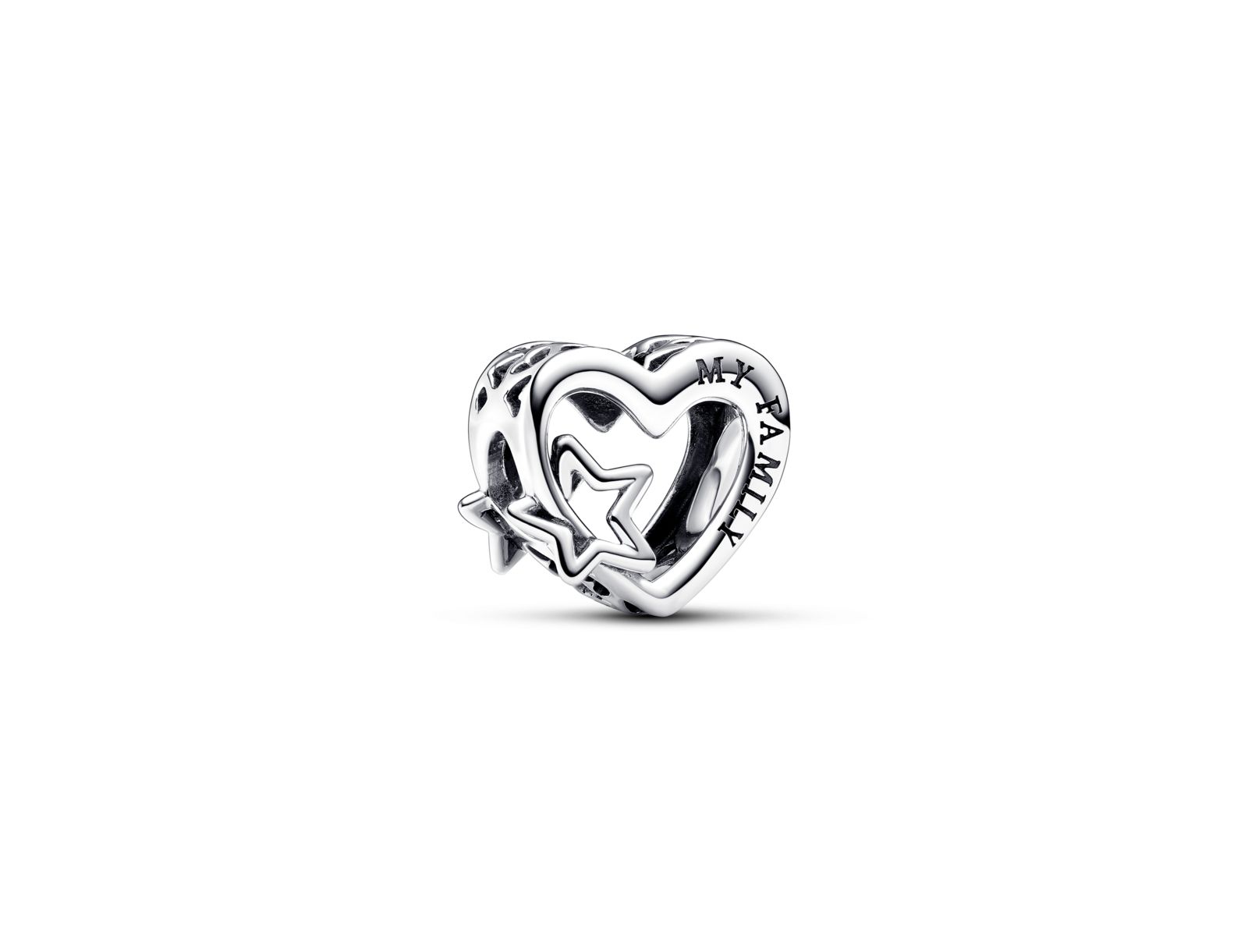 Шарм Pandora Sterling Silver Openwork Family Heart Star