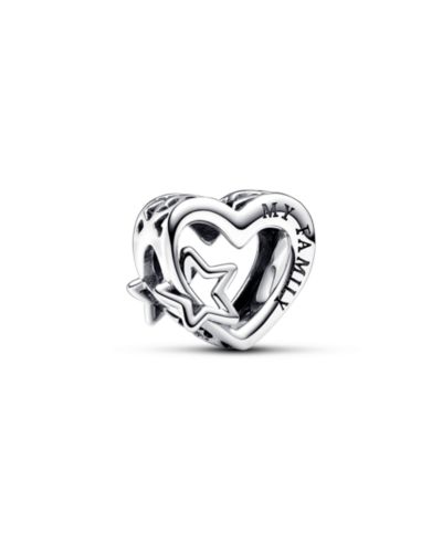 Pandora Sterling Silver Openwork Family Heart Star Charm