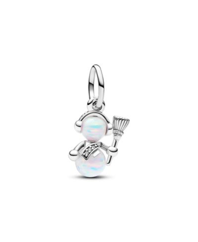 Подвеска Pandora Cubic Zirconia Opalescent Snowman Dangle Charm