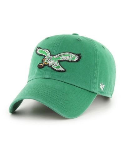 '47 Brand Мужская регулируемая кепка Philadelphia Eagles Legacy Clean Up, цвет Kelly Green