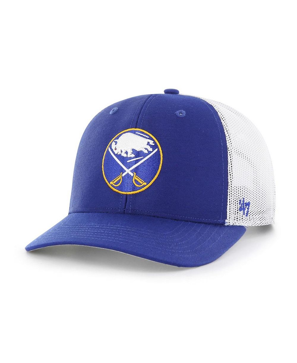 Мужская кепка '47 Brand Royal/White Buffalo Sabres Logo Trucker Adjustable