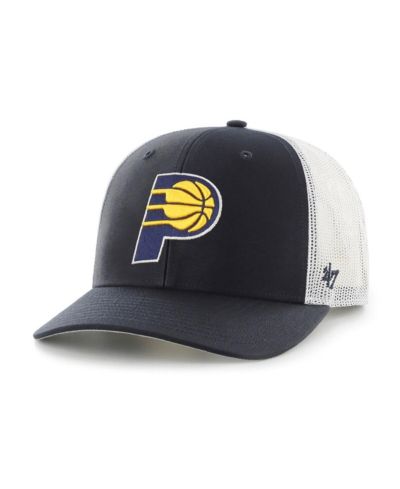 Мужская бейсболка '47 Brand Navy Indiana Pacers Primary Logo Trucker Adjustable