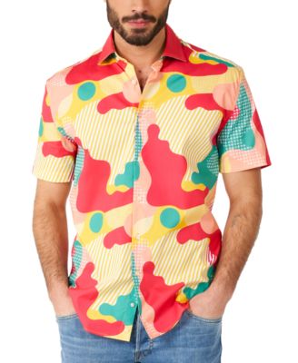 Мужская рубашка OppoSuits Men's SHIRT Short Sleeve Coral Camo