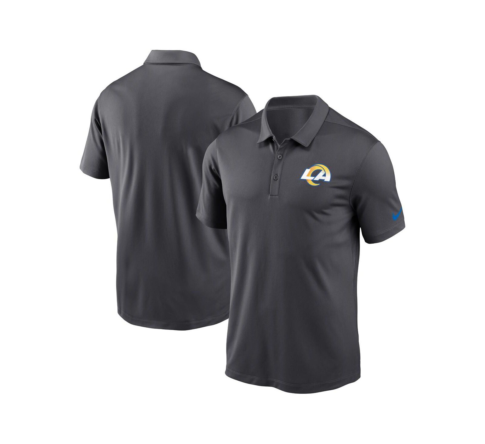 Мужская рубашка-поло Nike Anthracite Los Angeles Rams Franchise Team Logo Performance