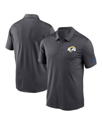 Men's Nike Anthracite Los Angeles Rams Franchise Team Logo Performance Polo Shirt