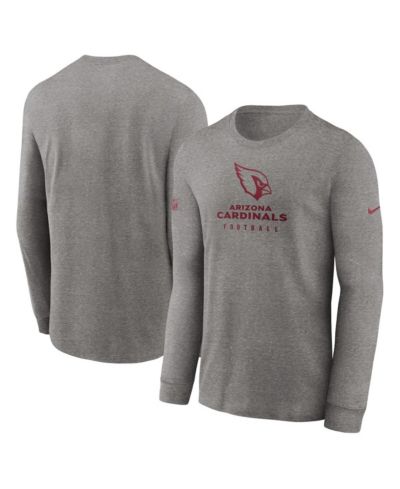 Мужская футболка Nike Arizona Cardinals Performance с длинным рукавом, серая