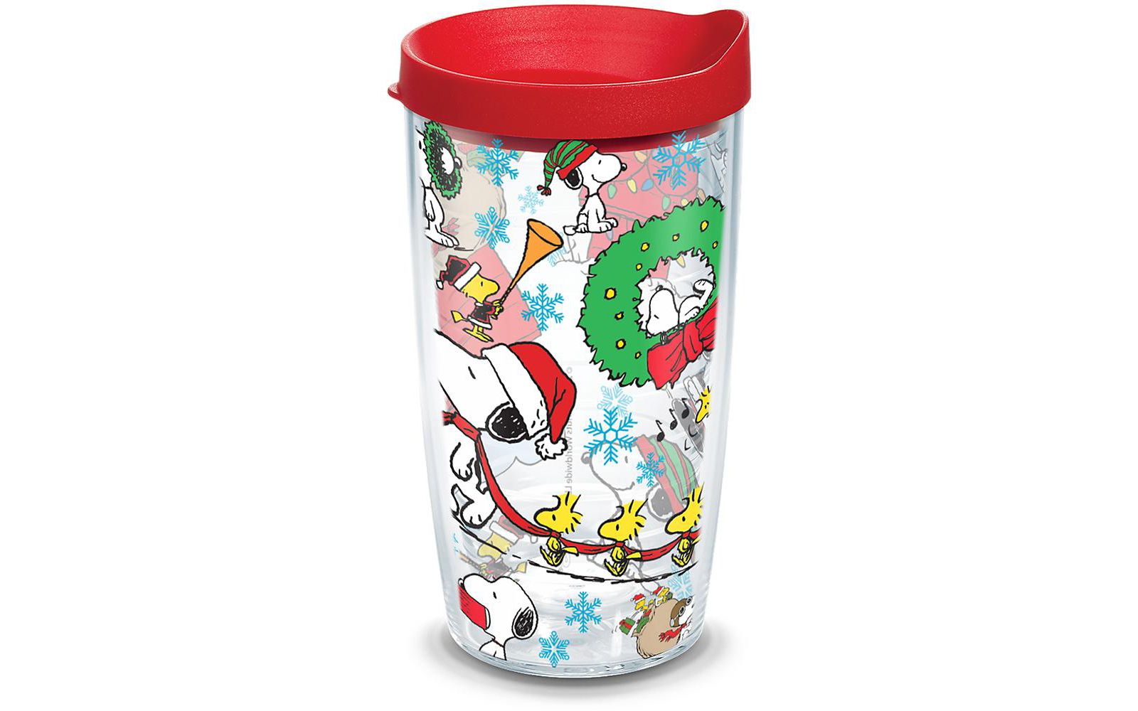 Термокружка Tervis Peanuts Christmas Collage Double Walled Insulated, 16oz, Classic