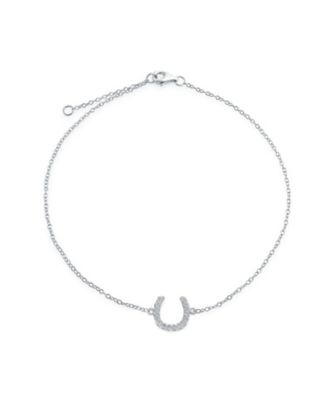 Изящный анклет Bling Jewelry с подвеской в виде подковы, позолоченное стерлинговое серебро, 9-10"