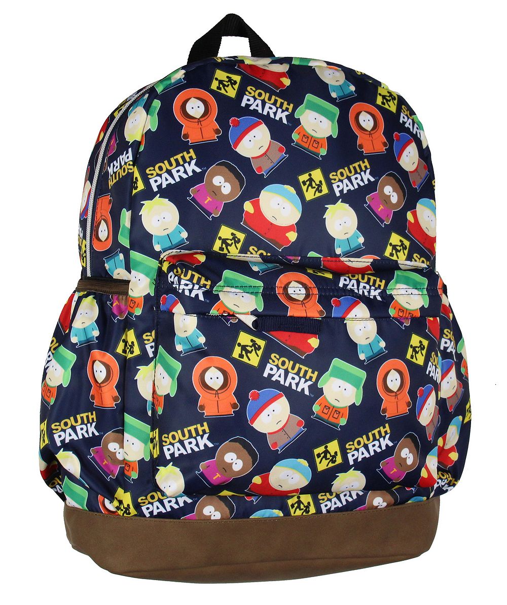 South Park Stan Kyle Cartman Kenny Butters Token School Travel Backpack Book Bag 16"