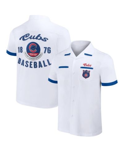 Мужская рубашка на пуговицах Darius Rucker Collection by Fanatics White Chicago Cubs Bowling
