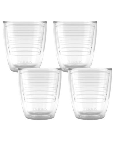 Tervis Clear & Colorful Tabletop Double-Walled Insulated Tumbler, 12oz, 4-Pack