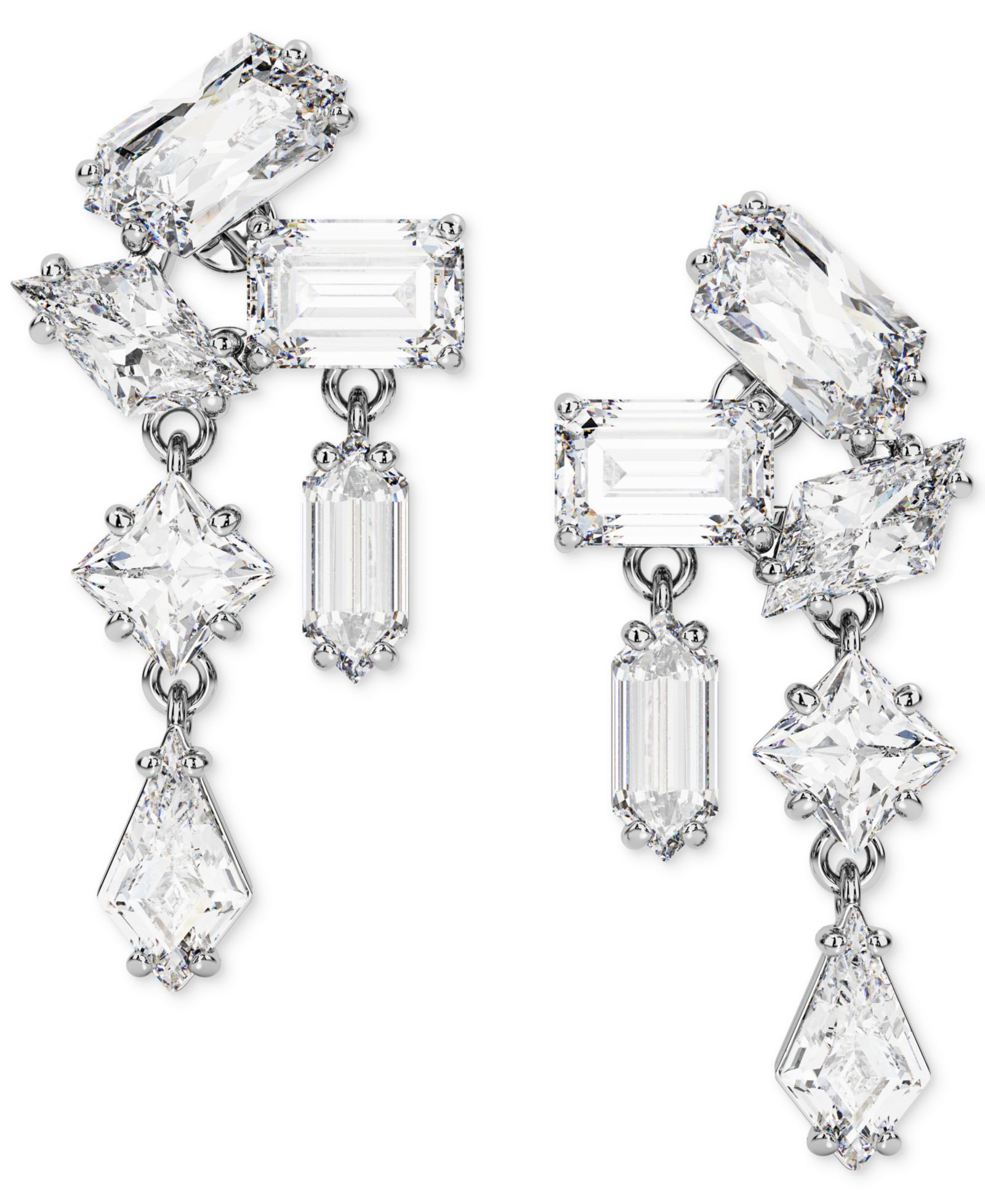 Swarovski Серьги Mesmera Crystal Cluster Drop Silver-Tone