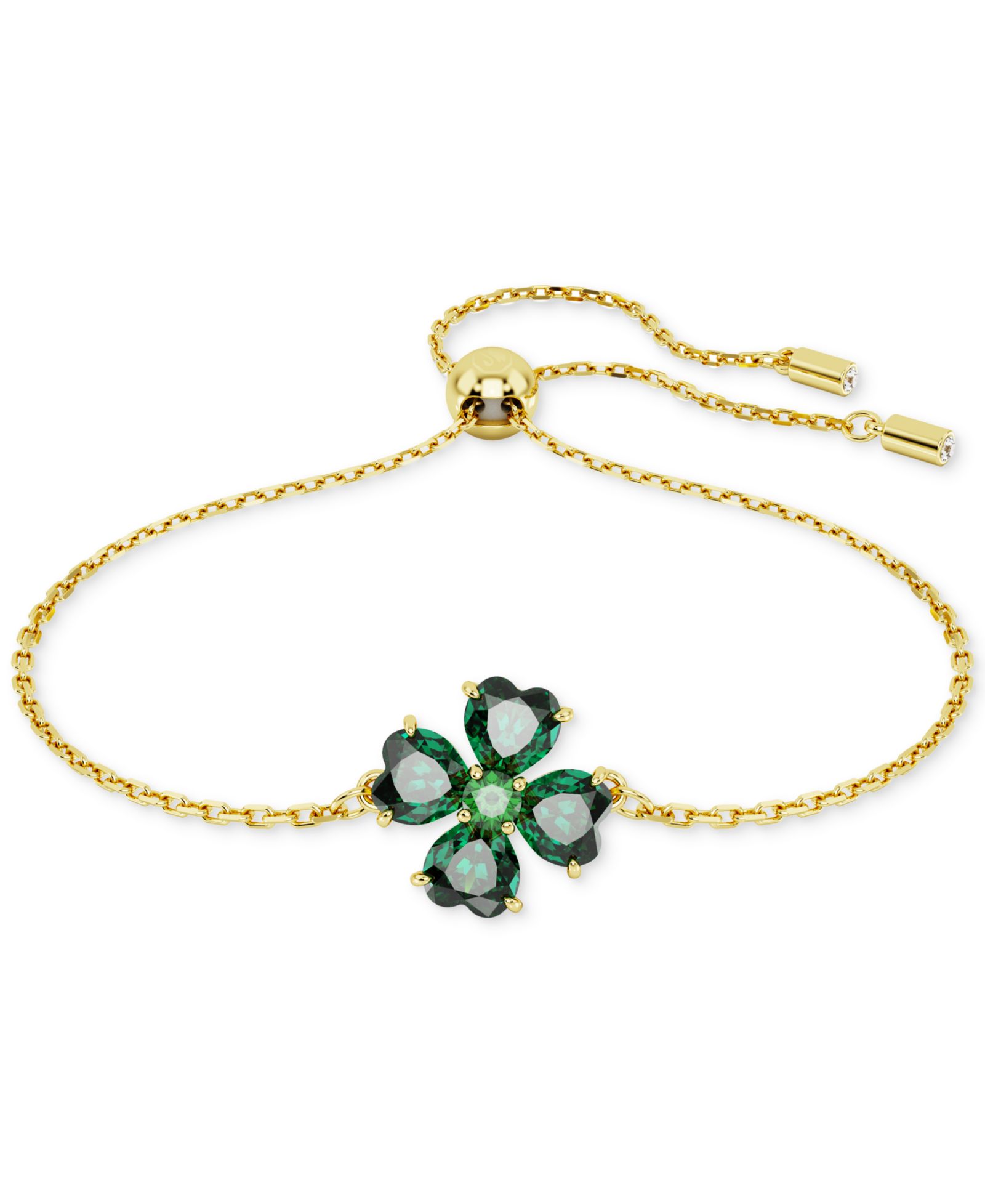 Браслет Swarovski Gold-Tone Idyllia Green Crystal
