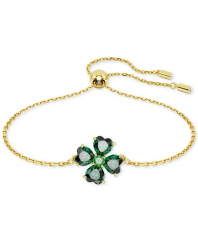 Браслет Swarovski Gold-Tone Idyllia Green Crystal