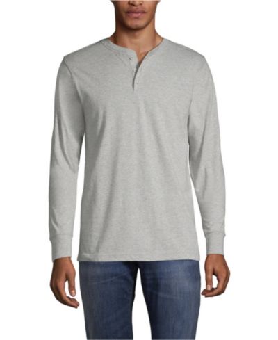 Lands' End Мужская футболка Henley Lands' End Super-T Long Sleeve