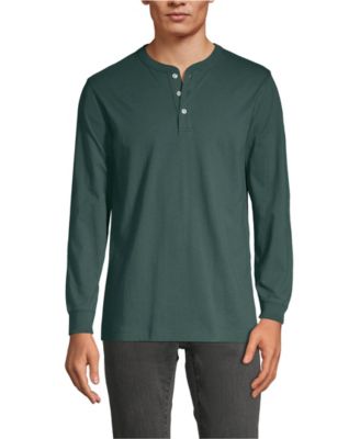 Мужская рубашка Henley Lands' End Super-T Long Sleeve