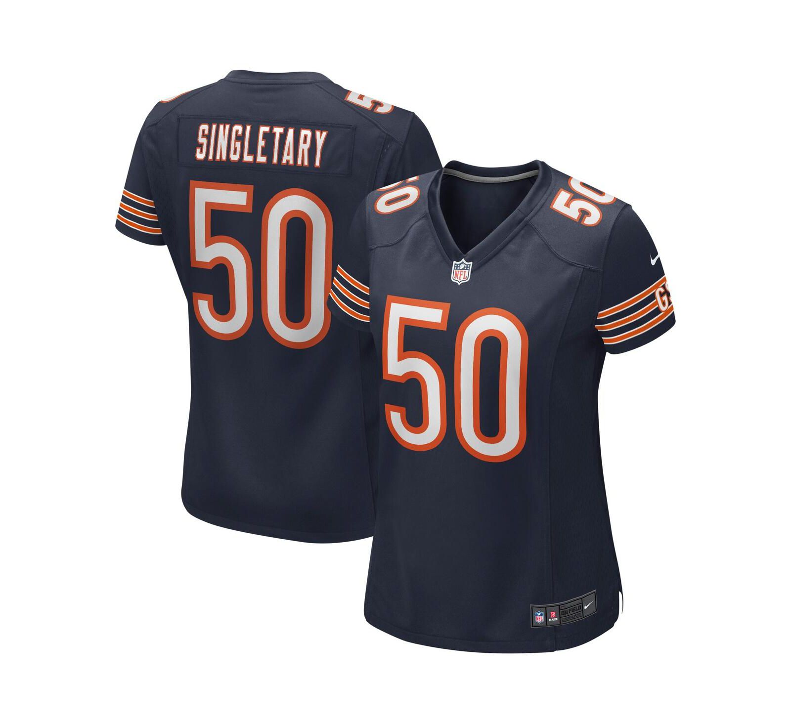Nike Женская джерси Mike Singularity Navy Chicago Bears Game Retired Player