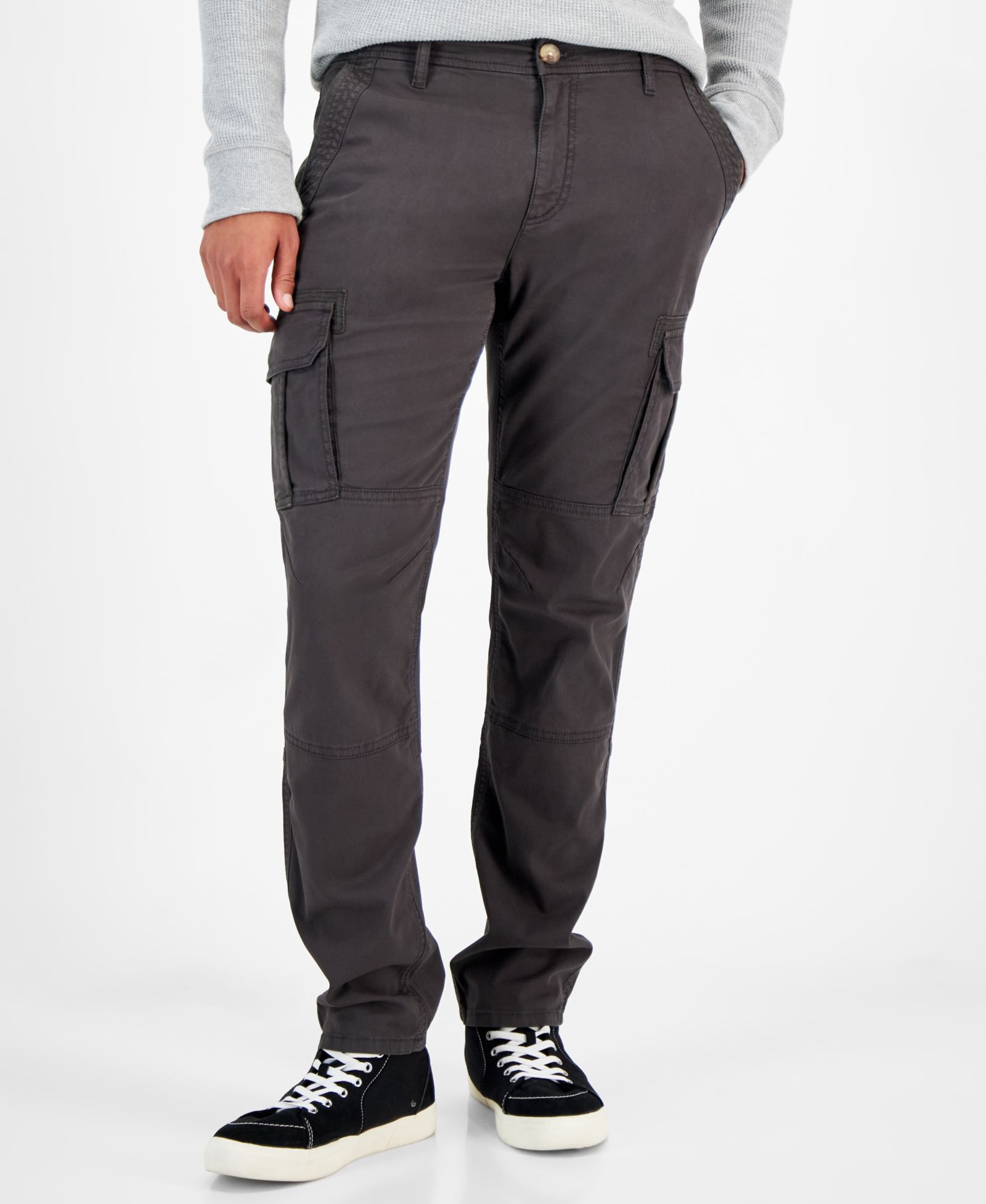 Sun + Stone Men's Garment-Dyed Tapered Cargo Pants, Created for Macy's