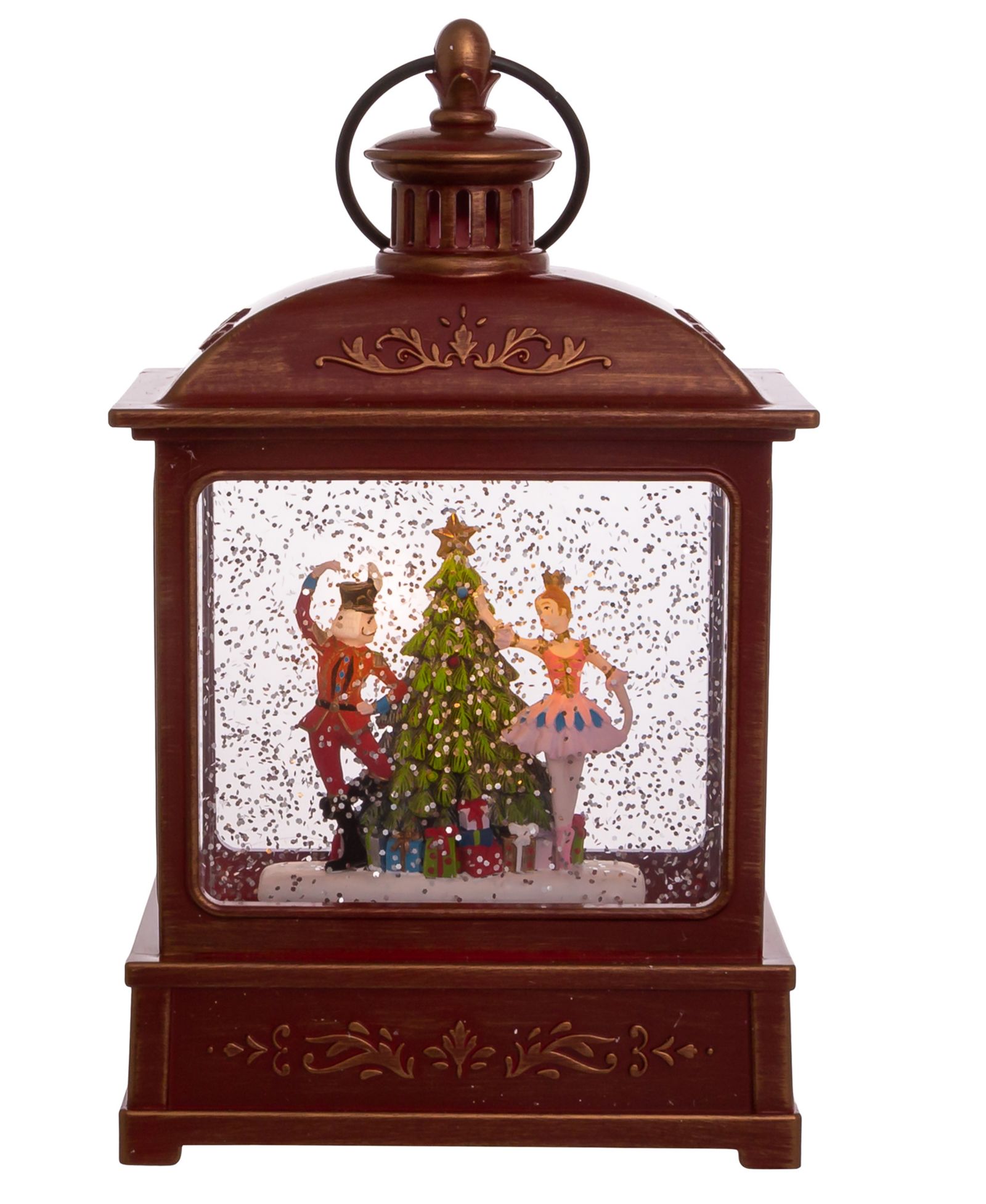 Kurt Adler светящийся фонарь Nutcracker Swirl Water на батарейках, 8"