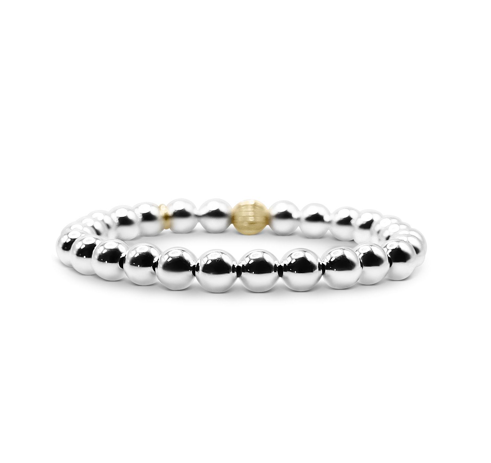 Bowood Lane 7mm Sterling Silver Ball Stretch Bracelet