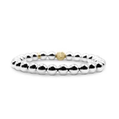 Bowood Lane 7mm Sterling Silver Ball Stretch Bracelet