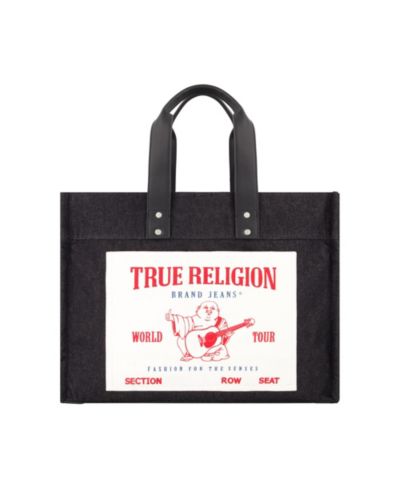 True Religion сумка-тоут из черного денима, Extra Large