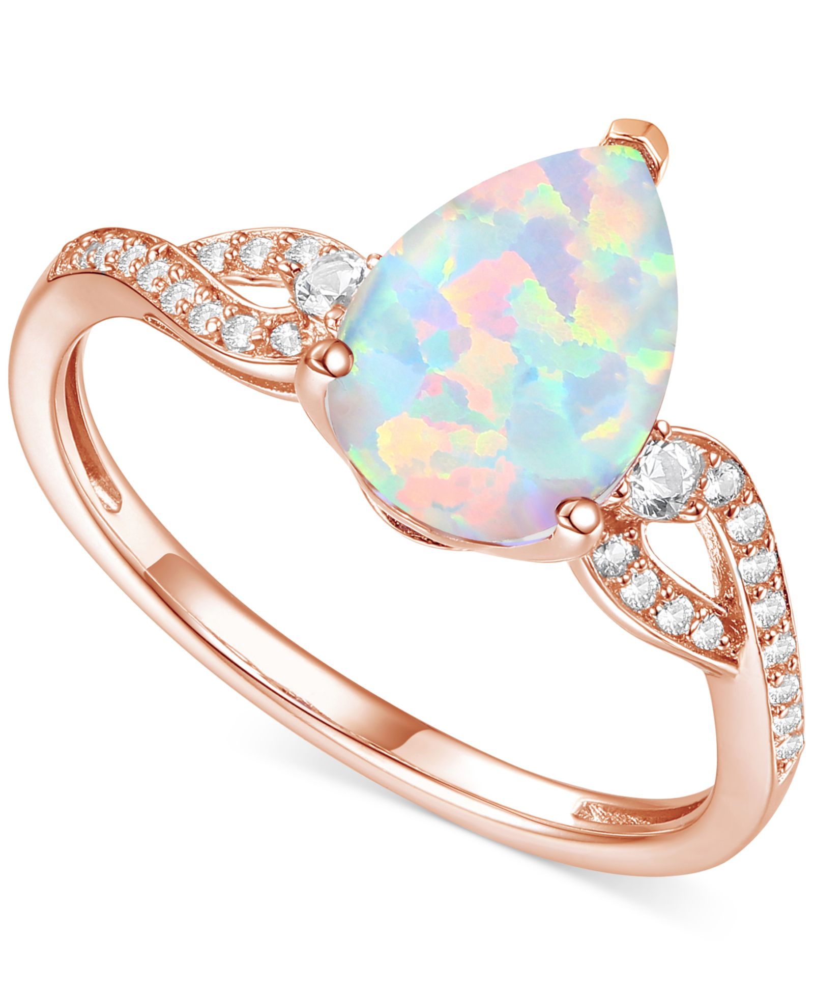 Amethyst (1-3/4 ct. t.w.) & Lab-Grown White Sapphire (1/6 ct. t.w.) Twist Ring in 14k Gold-Plated Sterling Silver (Also in Additional Gemstones)