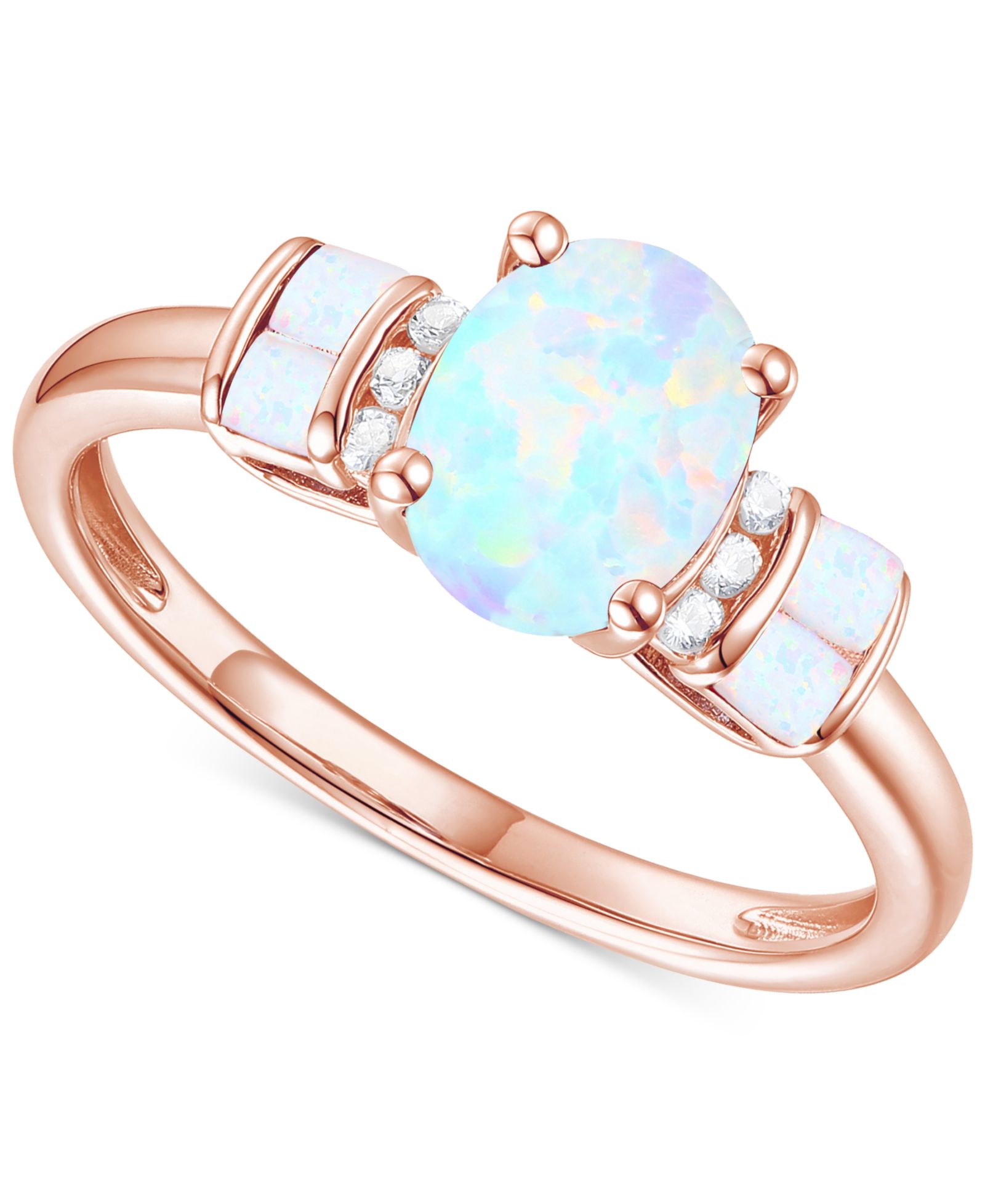 Amethyst (1-1/2 ct. t.w.) & Lab-Grown White Sapphire (1/20 ct. t.w.) Statement Ring in 14k Gold-Plated Sterling Silver (Also in Additional Gemstones)