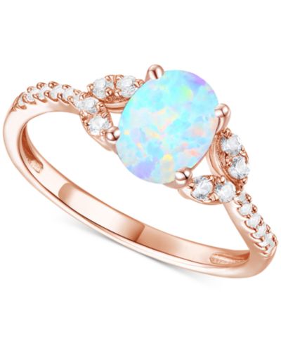 Кольцо с цитрином (1 ct. t.w.) и выращенным белым сапфиром (1/4 ct. t.w.) в 14k Gold-Plated Sterling Silver