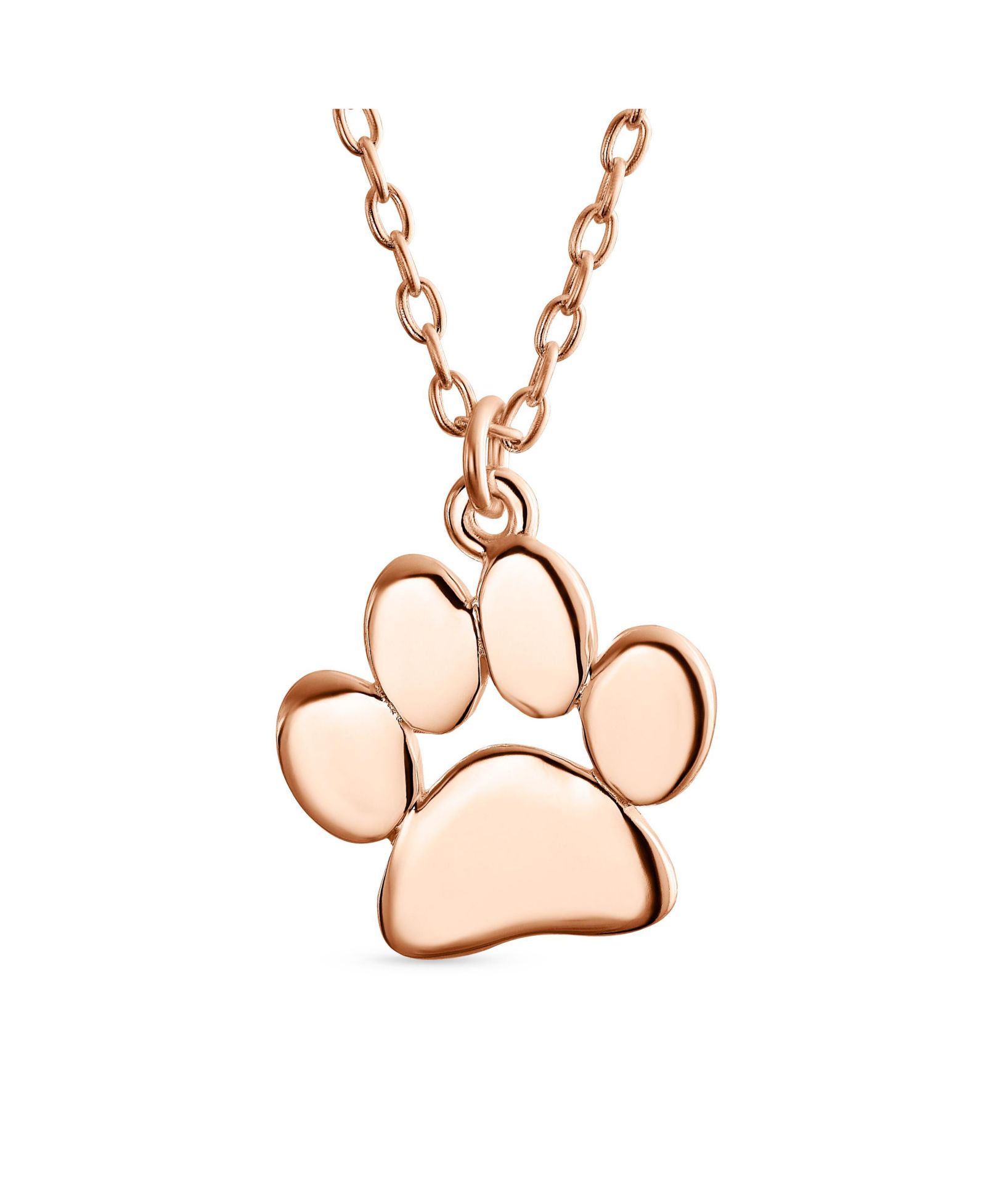Bling Jewelry изящная подвеска-ожерелье с отпечатком лапы домашнего животного (собака/кошка) из стерлингового серебра