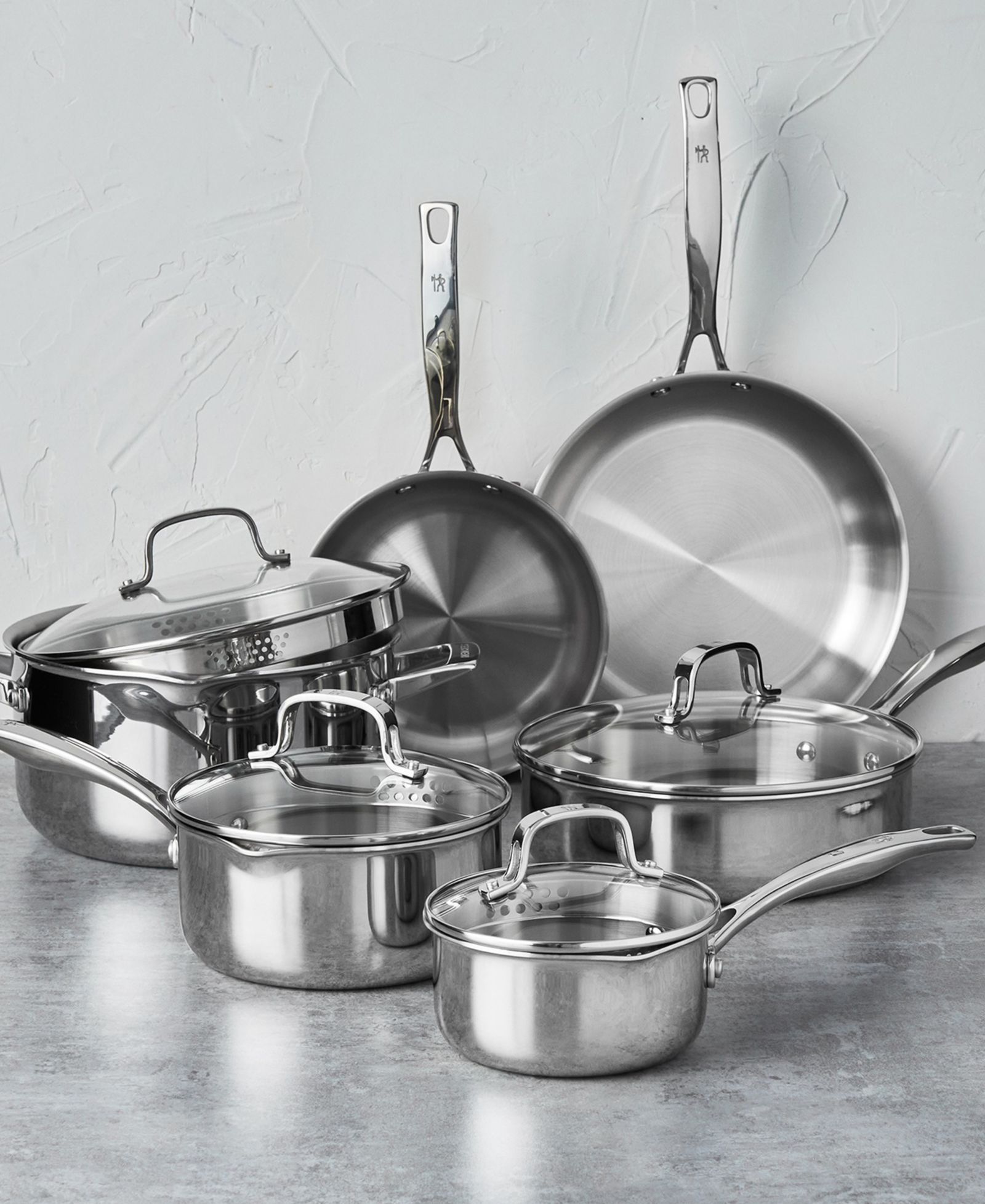 HENCKELS Clad H3 10-Piece Stainless Steel Cookware Set