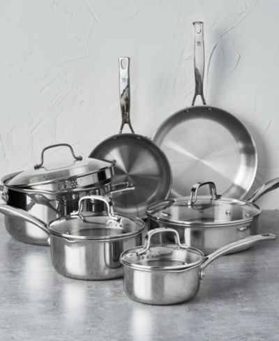 HENCKELS Clad H3 10-Piece Stainless Steel Cookware Set