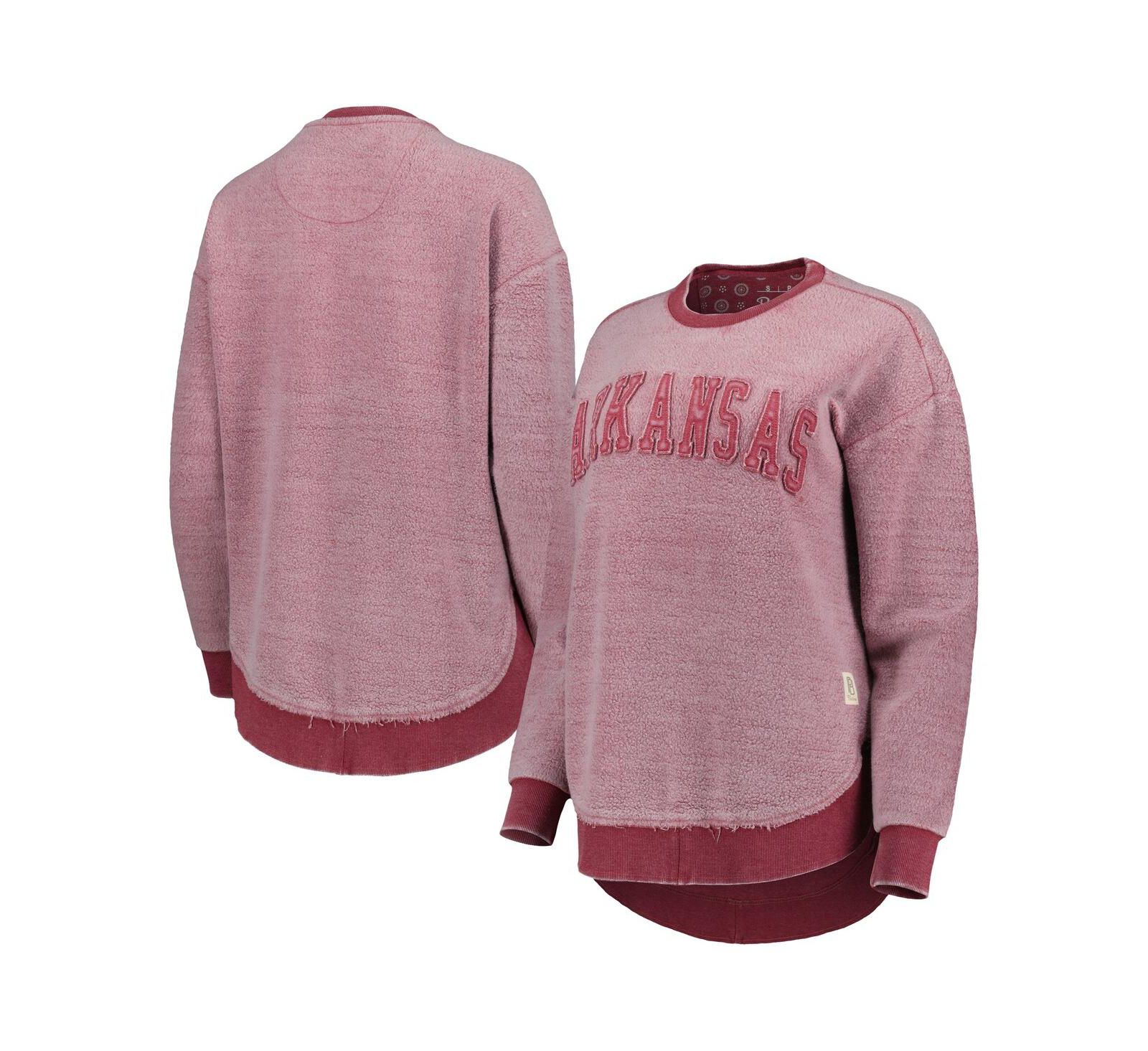 Женская толстовка Pressbox Cardinal Arkansas Razorbacks Ponchoville Pullover