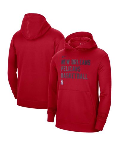 Men's and Women's Nike Red New Orleans Pelicans 2023/24 Performance Spotlight On-Court Practice Pullover Hoodie
