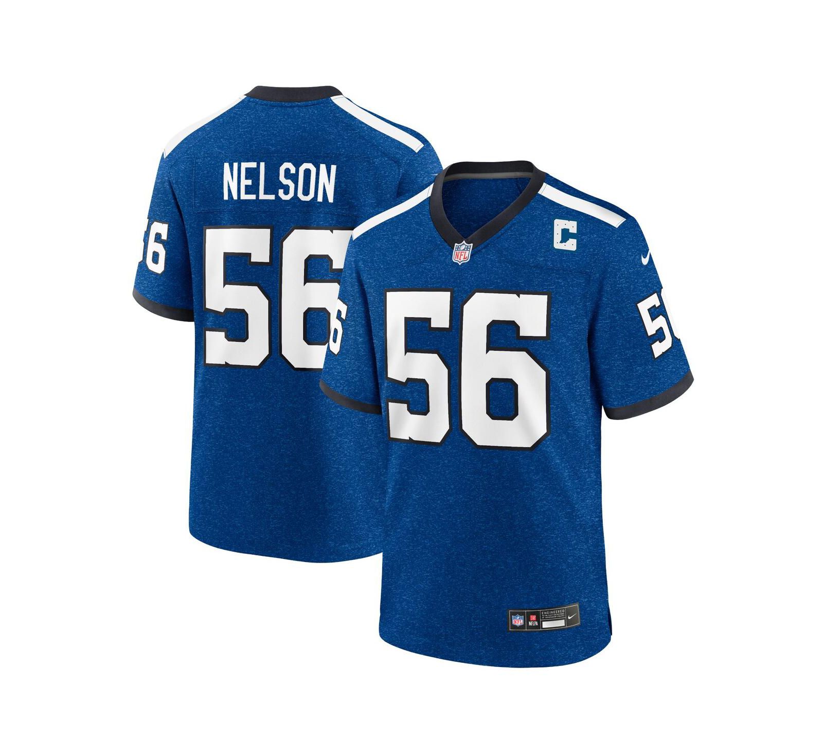 Джерси Nike Men's Quenton Nelson Royal Indianapolis Colts Indiana Nights