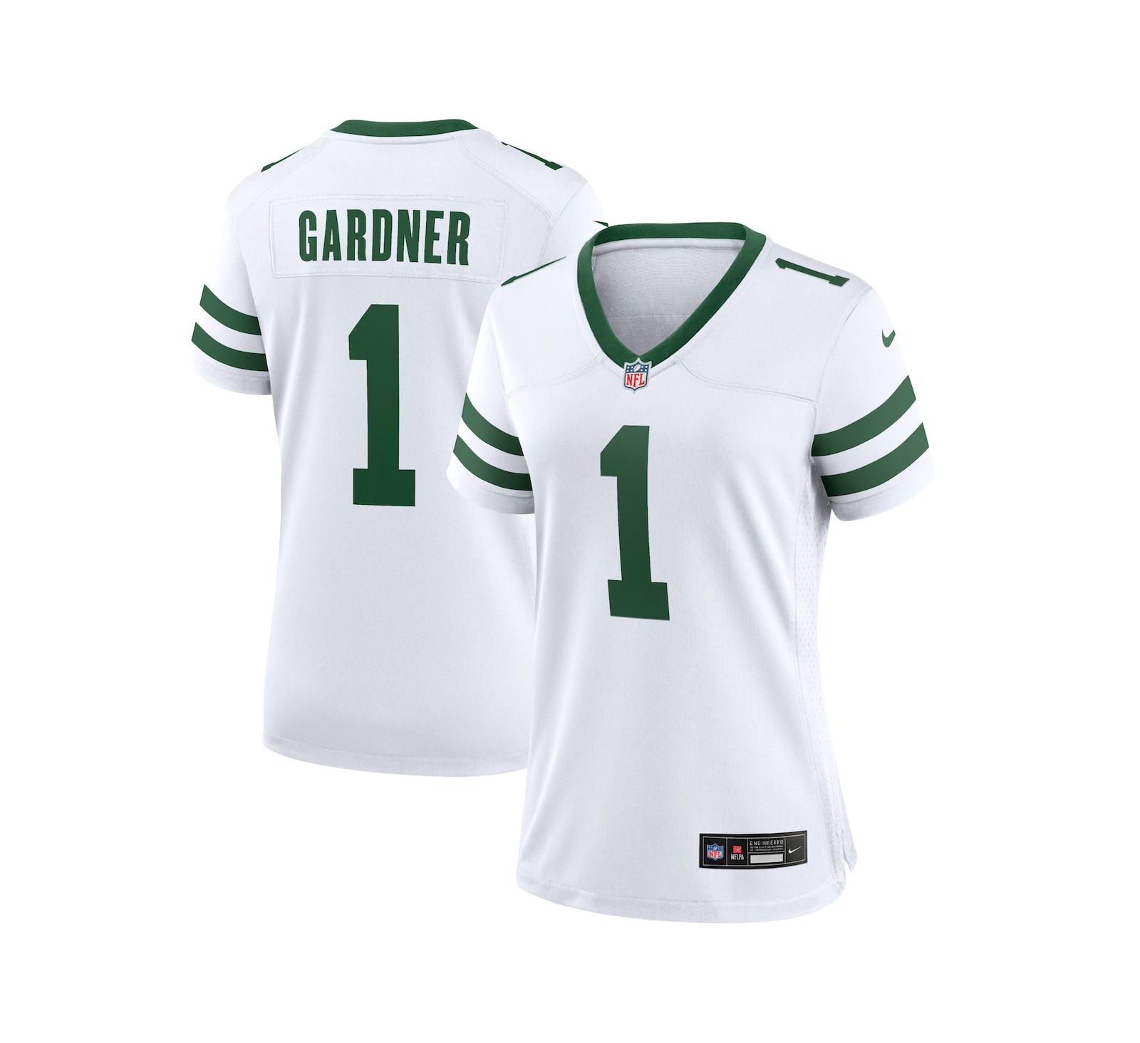 Женская джерси Nike Ahmad Sauce Gardner White New York Jets Legacy Player Game Jersey