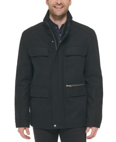 Cole Haan Мужское полевое пальто Melton Wool Multi-Pocket