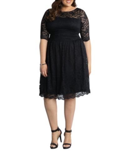 Коктейльное миди-платье Kiyonna Plus Size Luna Lace