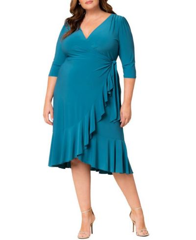 Женское миди-платье с оборками Whimsy от Kiyonna Plus Size
