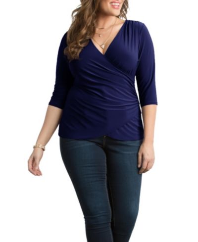 Женский топ Kiyonna Plus Size Femme Fatale Faux Wrap