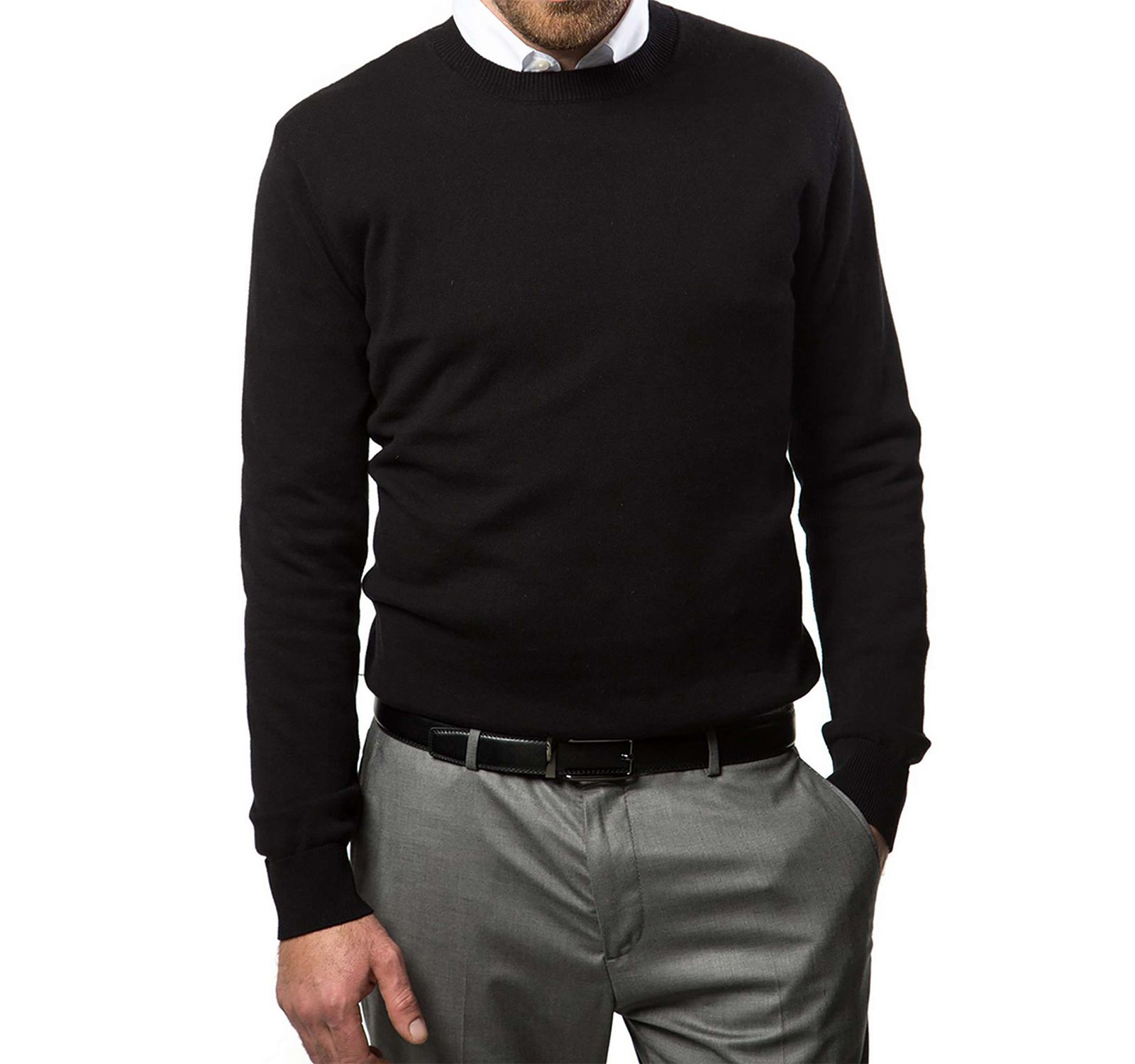 Mio Marino Men's Winter Crew Lightweight Pullover Sweater