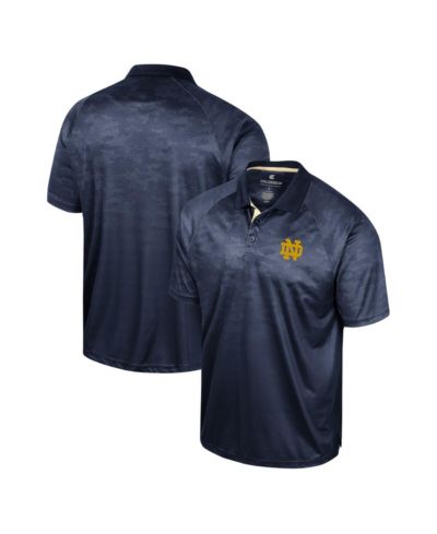 Мужская рубашка поло Colosseum Navy Notre Dame Fighting Irish с узором honeycomb