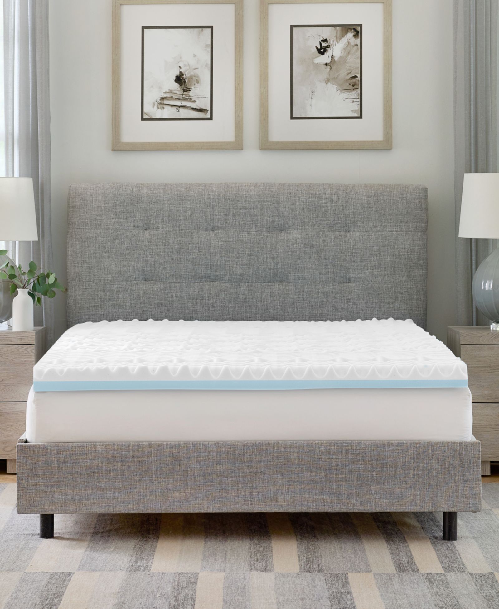 ProSleep 3" Reversible Dual Sided Memory Foam Mattress Topper, King