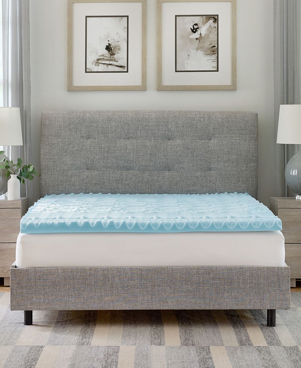 Топпер для матраса ProSleep 2" Gel-Infused Zoned Convoluted Memory Foam, Queen